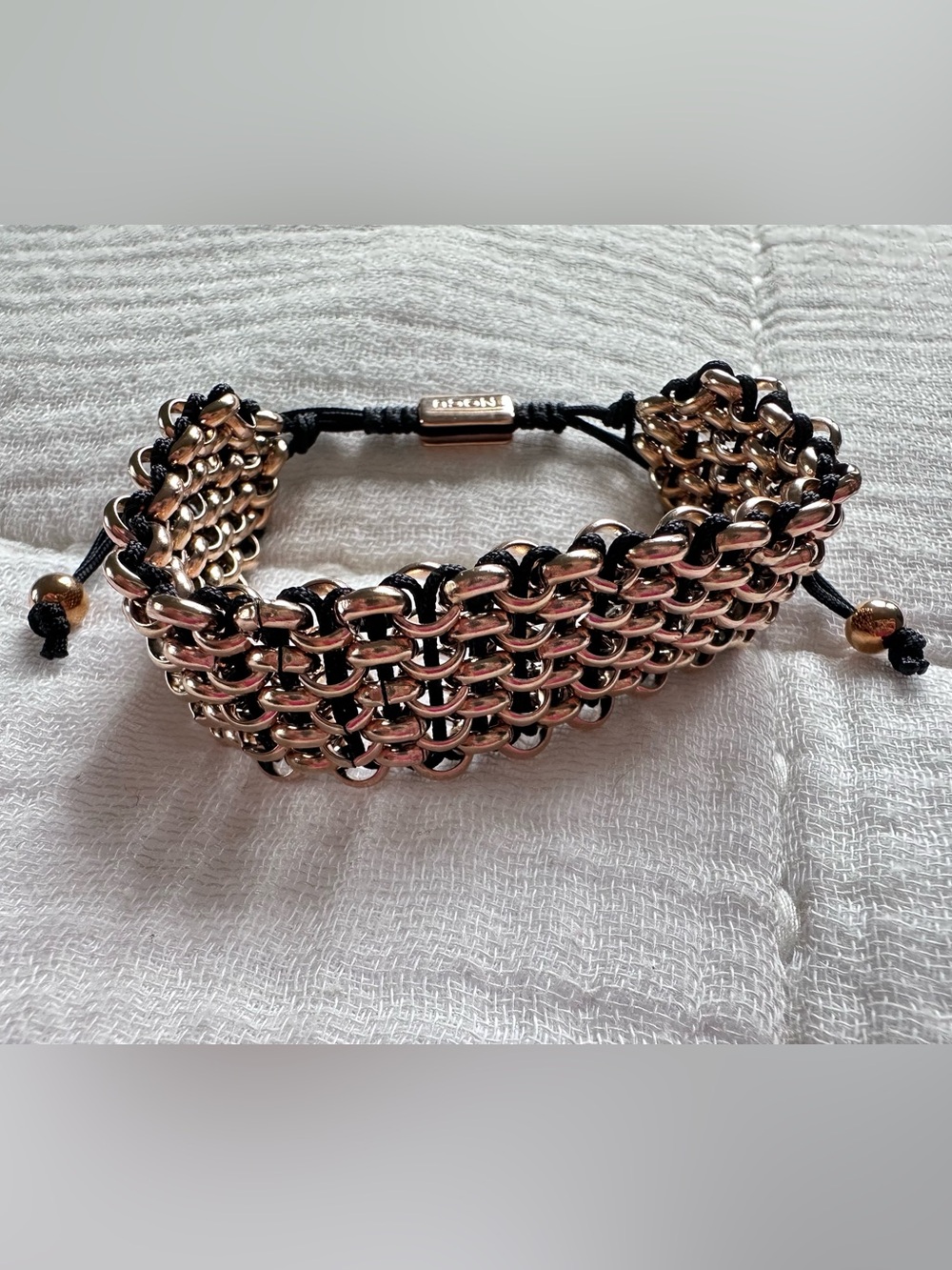 Nogu Tiger Links | Deluxe Kismet Bracelet | Black x Rose Gold